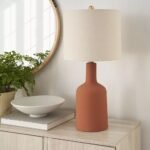 22" Terracotta Ceramic Table Lamp - Image 3
