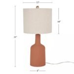 22" Terracotta Ceramic Table Lamp - Image 5