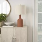 22" Terracotta Ceramic Table Lamp